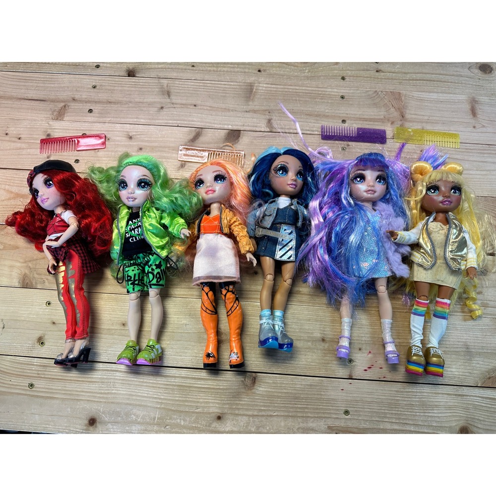 Rainbow High Fashion Doll Lot of 6 Ruby Jade Poppy Skyler Violet Sunny